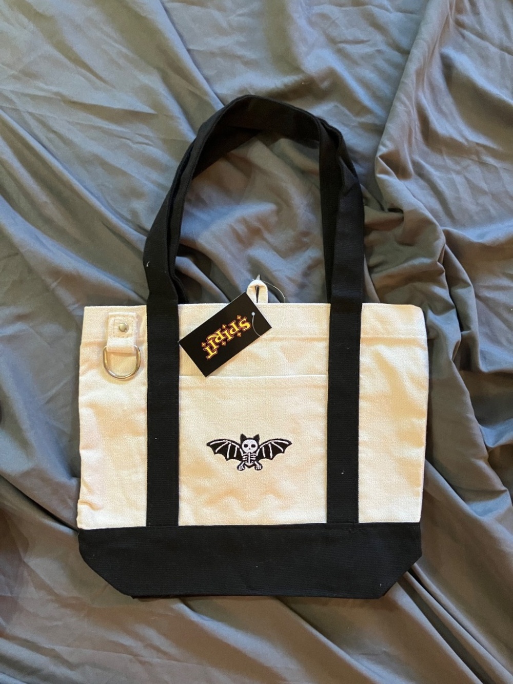 Skeleton Bat Mini Tote Bag (VIRAL Spirit of Halloween Mini Tote) - Picture 3 of 4